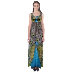 Peacock-feathers2 Empire Waist Maxi Dress by nateshop