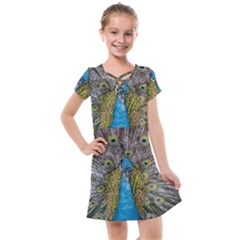 Peacock-feathers2 Kids  Cross Web Dress