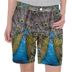 Peacock-feathers2 Women s Pocket Shorts