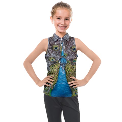 Peacock-feathers2 Kids  Sleeveless Polo T-shirt by nateshop