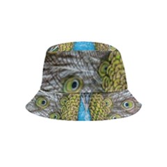 Peacock-feathers2 Inside Out Bucket Hat (kids) by nateshop