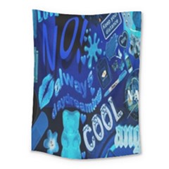 Really Cool Blue, Unique Blue Medium Tapestry by nateshop