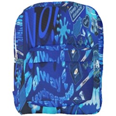 Really Cool Blue, Unique Blue Full Print Backpack by nateshop