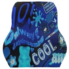 Really Cool Blue, Unique Blue Car Seat Back Cushion  by nateshop