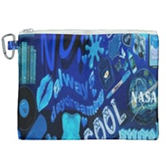 Really Cool Blue, Unique Blue Canvas Cosmetic Bag (xxl)