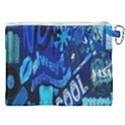 Really Cool Blue, Unique Blue Canvas Cosmetic Bag (XXL) View2