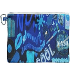 Really Cool Blue, Unique Blue Canvas Cosmetic Bag (xxxl) by nateshop