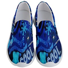 Really Cool Blue, Unique Blue Men s Lightweight Slip Ons by nateshop