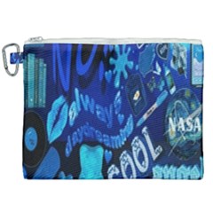 Really Cool Blue, Unique Blue Canvas Cosmetic Bag (xxl) by nateshop