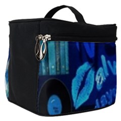 Really Cool Blue, Unique Blue Make Up Travel Bag (small) by nateshop