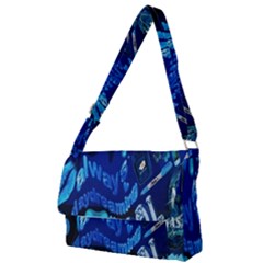 Really Cool Blue, Unique Blue Full Print Messenger Bag (s) by nateshop