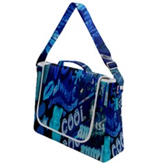Really Cool Blue, Unique Blue Box Up Messenger Bag by nateshop