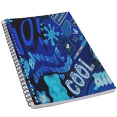 Really Cool Blue, Unique Blue 5 5  X 8 5  Notebook by nateshop