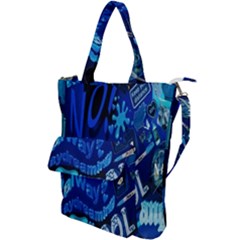 Really Cool Blue, Unique Blue Shoulder Tote Bag by nateshop