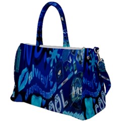 Really Cool Blue, Unique Blue Duffel Travel Bag by nateshop