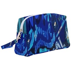 Really Cool Blue, Unique Blue Wristlet Pouch Bag (large) by nateshop