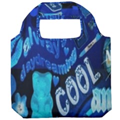 Really Cool Blue, Unique Blue Foldable Grocery Recycle Bag by nateshop