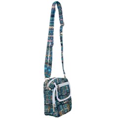 Texture, Pattern, Abstract, Colorful, Digital Art Shoulder Strap Belt Bag by nateshop