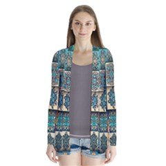 Texture, Pattern, Abstract, Colorful, Digital Art Drape Collar Cardigan by nateshop