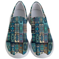 Texture, Pattern, Abstract, Colorful, Digital Art Women s Lightweight Slip Ons by nateshop