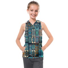 Texture, Pattern, Abstract, Colorful, Digital Art Kids  Sleeveless Hoodie by nateshop