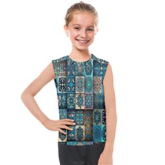 Texture, Pattern, Abstract, Colorful, Digital Art Kids  Mesh Tank Top by nateshop
