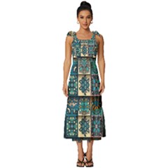 Texture, Pattern, Abstract, Colorful, Digital Art Tie-strap Tiered Midi Chiffon Dress