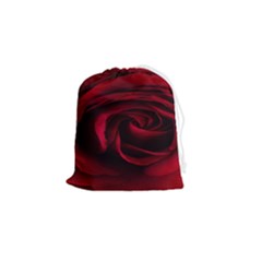 Rose Maroon Drawstring Pouch (small) by nateshop