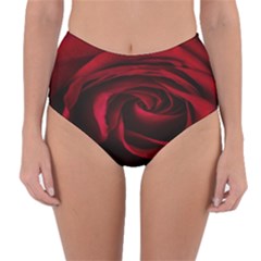 Rose Maroon Reversible High-waist Bikini Bottoms by nateshop