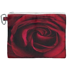 Rose Maroon Canvas Cosmetic Bag (xxl) by nateshop