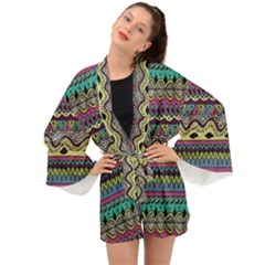 Aztec Design Long Sleeve Kimono by nateshop