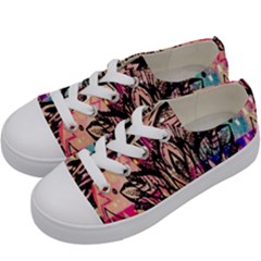 Aztec Flower Galaxy Kids  Low Top Canvas Sneakers by nateshop