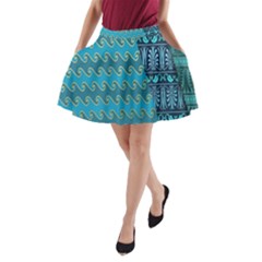 Aztec, Batik A-line Pocket Skirt by nateshop