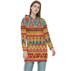 Aztec Women s Long Oversized Pullover Hoodie by nateshop