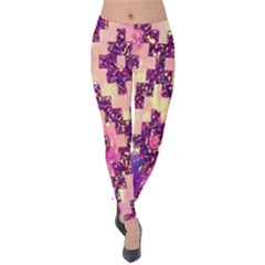 Cute Glitter Aztec Design Velvet Leggings by nateshop