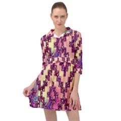 Cute Glitter Aztec Design Mini Skater Shirt Dress by nateshop