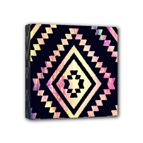 Cute Neon Aztec Galaxy Mini Canvas 4  X 4  (stretched)