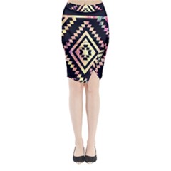 Cute Neon Aztec Galaxy Midi Wrap Pencil Skirt by nateshop