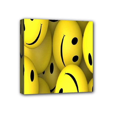 Emoji, Colour, Faces, Smile, Wallpaper Mini Canvas 4  x 4  (Stretched)