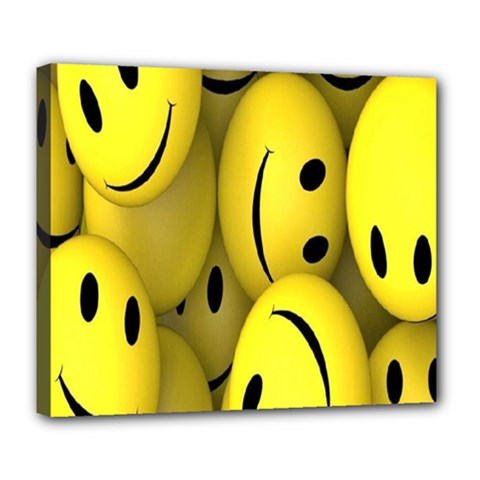 Emoji, Colour, Faces, Smile, Wallpaper Deluxe Canvas 24  x 20  (Stretched)