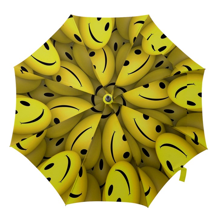 Emoji, Colour, Faces, Smile, Wallpaper Hook Handle Umbrellas (Large)