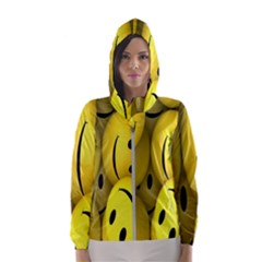 Emoji, Colour, Faces, Smile, Wallpaper Women s Hooded Windbreaker by nateshop