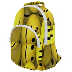 Emoji, Colour, Faces, Smile, Wallpaper Rounded Multi Pocket Backpack
