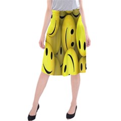 Emoji, Colour, Faces, Smile, Wallpaper Midi Beach Skirt