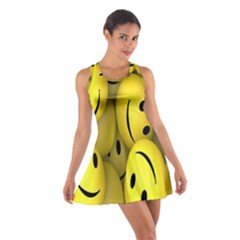 Emoji, Colour, Faces, Smile, Wallpaper Cotton Racerback Dress