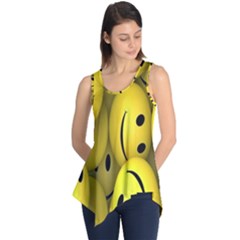 Emoji, Colour, Faces, Smile, Wallpaper Sleeveless Tunic by nateshop