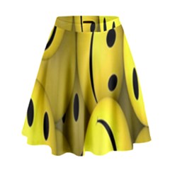 Emoji, Colour, Faces, Smile, Wallpaper High Waist Skirt by nateshop