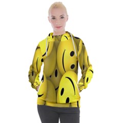 Emoji, Colour, Faces, Smile, Wallpaper Women s Hooded Pullover
