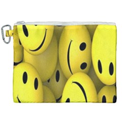 Emoji, Colour, Faces, Smile, Wallpaper Canvas Cosmetic Bag (XXL)