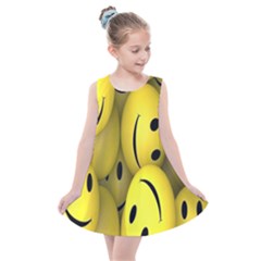 Emoji, Colour, Faces, Smile, Wallpaper Kids  Summer Dress by nateshop